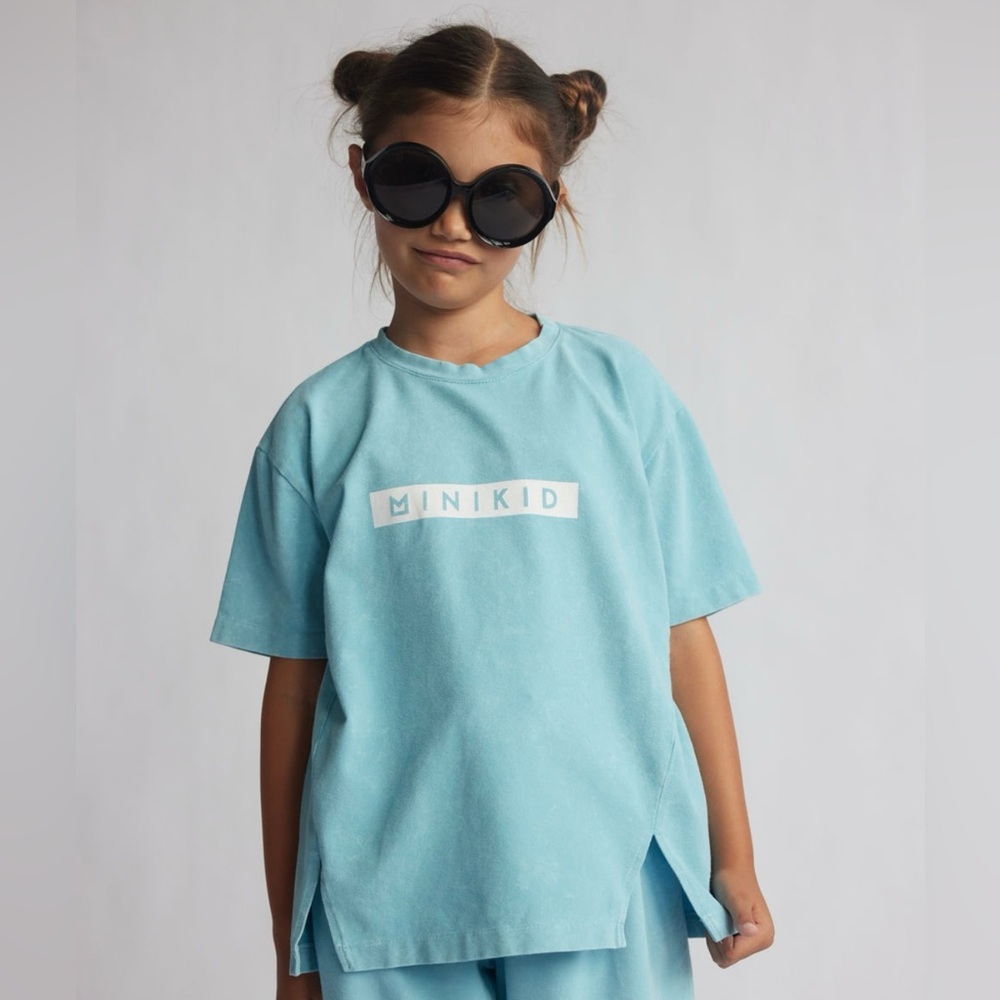 Kids Cotton Oversized Dyed T-shirt